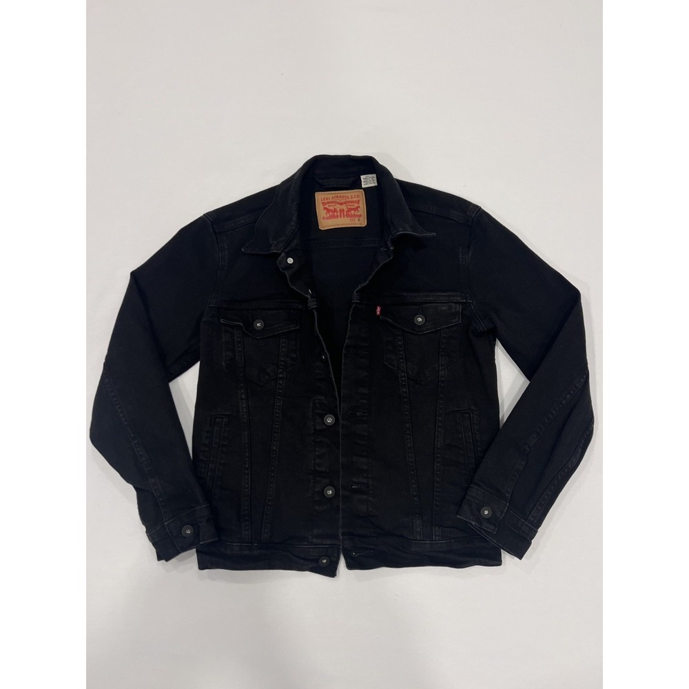 Levi's Women's Premium Black Denim Original Trucker Denim Jacket Size Small